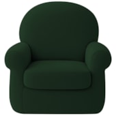 Poltrona Natalina Papai Noel Merry Christmas Suede Verde