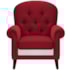 Poltrona Natalina Papai Noel North Pole Suede Vermelho