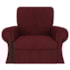 Poltrona Natalina Papai Noel Santa Claus Suede Bordô