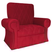Poltrona Natalina Papai Noel Santa Claus Suede Vermelho