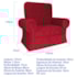 Poltrona Natalina Papai Noel Santa Claus Suede Vermelho