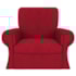 Poltrona Natalina Papai Noel Santa Claus Suede Vermelho
