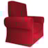 Poltrona Natalina Papai Noel Santa Claus Suede Vermelho