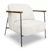 Poltrona Odense SPZ Decorativa Sala Boucle Branco