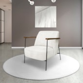 Poltrona Odense SPZ Decorativa Sala Boucle Branco
