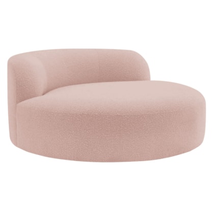 Poltrona Orgânica Chaise Rússia Bouclé Rose - Amarena Móveis