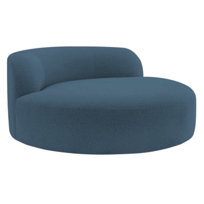 Poltrona Orgânica Chaise Rússia Linho Azul Royal - Amarena Móveis