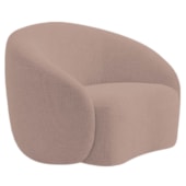 Poltrona Orgânica Luxo Recepção Amore Linho Rose