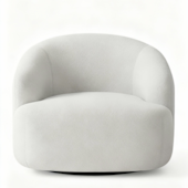 Poltrona Orgânica Luxo Recepção Lótus Bouclé Cinza 