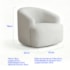 Poltrona Orgânica Luxo Recepção Lótus Bouclé Cinza 