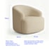 Poltrona Orgânica Luxo Recepção Lótus Linho Bege