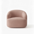 Poltrona Orgânica Luxo Recepção Lótus Linho Rosê