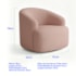 Poltrona Orgânica Luxo Recepção Lótus Linho Rosê