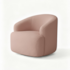 Poltrona Orgânica Luxo Recepção Lótus Linho Rosê