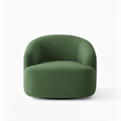 Poltrona Orgânica Luxo Recepção Lótus Linho Verde