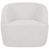 Poltrona Orgânica Luxo Recepção Nuvia Bouclé Branco