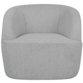 Poltrona Orgânica Luxo Recepção Nuvia Bouclé Cinza