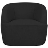 Poltrona Orgânica Luxo Recepção Nuvia Bouclé Preto