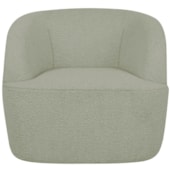 Poltrona Orgânica Luxo Recepção Nuvia Bouclé Verde Oliva