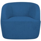 Poltrona Orgânica Luxo Recepção Nuvia Linho Azul Royal