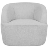 Poltrona Orgânica Luxo Recepção Nuvia Linho Cinza Claro