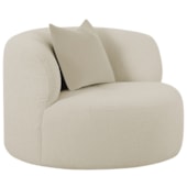 Poltrona Orgânica Maitê Luxo Sala Recepção Decorativa Bouclé Bege