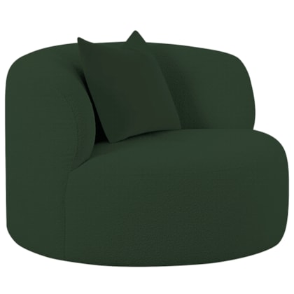 Poltrona Orgânica Maitê Luxo Sala Recepção Decorativa Linho Verde