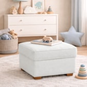 Puff Decorativo Doce Nuvem Bouclé Branco