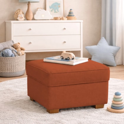 Puff Decorativo Doce Nuvem Bouclé Terracota