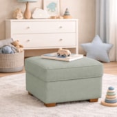 Puff Decorativo Doce Nuvem Bouclé Verde Oliva