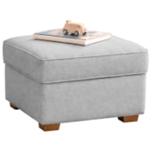 Puff Decorativo Doce Nuvem Linho Cinza Claro