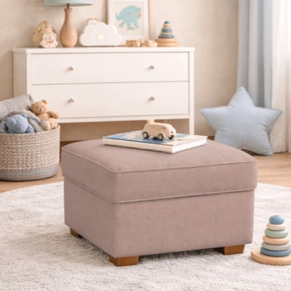 Puff Decorativo Doce Nuvem Linho Rose