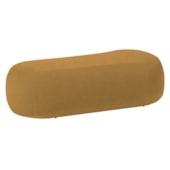 Puff Decorativo Itália 140cm Sala Escritorio Luxo Bouclé Caramelo - Amarena Móveis