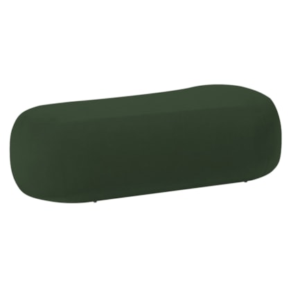 Puff Decorativo Itália 140cm Sala Escritorio Luxo Linho Verde - Amarena Móveis