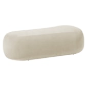 Puff Decorativo Itália 160cm Sala Escritorio Luxo Bouclé Bege - Amarena Móveis