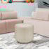 Puff Orgânico Decorativo Conforto Luxo Moá Bouclé Bege