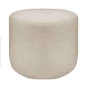Puff Orgânico Decorativo Conforto Luxo Moá Bouclé Bege