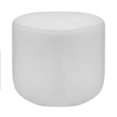Puff Orgânico Decorativo Conforto Luxo Moá Bouclé Branco