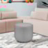Puff Orgânico Decorativo Conforto Luxo Moá Bouclé Cinza