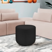 Puff Orgânico Decorativo Conforto Luxo Moá Bouclé Preto