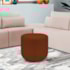 Puff Orgânico Decorativo Conforto Luxo Moá Bouclé Terracota