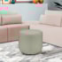 Puff Orgânico Decorativo Conforto Luxo Moá Bouclé Verde Oliva