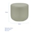 Puff Orgânico Decorativo Conforto Luxo Moá Bouclé Verde Oliva