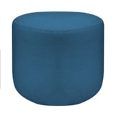 Puff Orgânico Decorativo Conforto Luxo Moá Linho Azul Royal