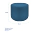 Puff Orgânico Decorativo Conforto Luxo Moá Linho Azul Royal