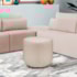 Puff Orgânico Decorativo Conforto Luxo Moá Linho Bege