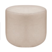 Puff Orgânico Decorativo Conforto Luxo Moá Linho Bege