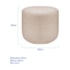 Puff Orgânico Decorativo Conforto Luxo Moá Linho Bege