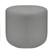 Puff Orgânico Decorativo Conforto Luxo Moá Linho Cinza Claro