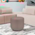 Puff Orgânico Decorativo Conforto Luxo Moá Linho Rosê